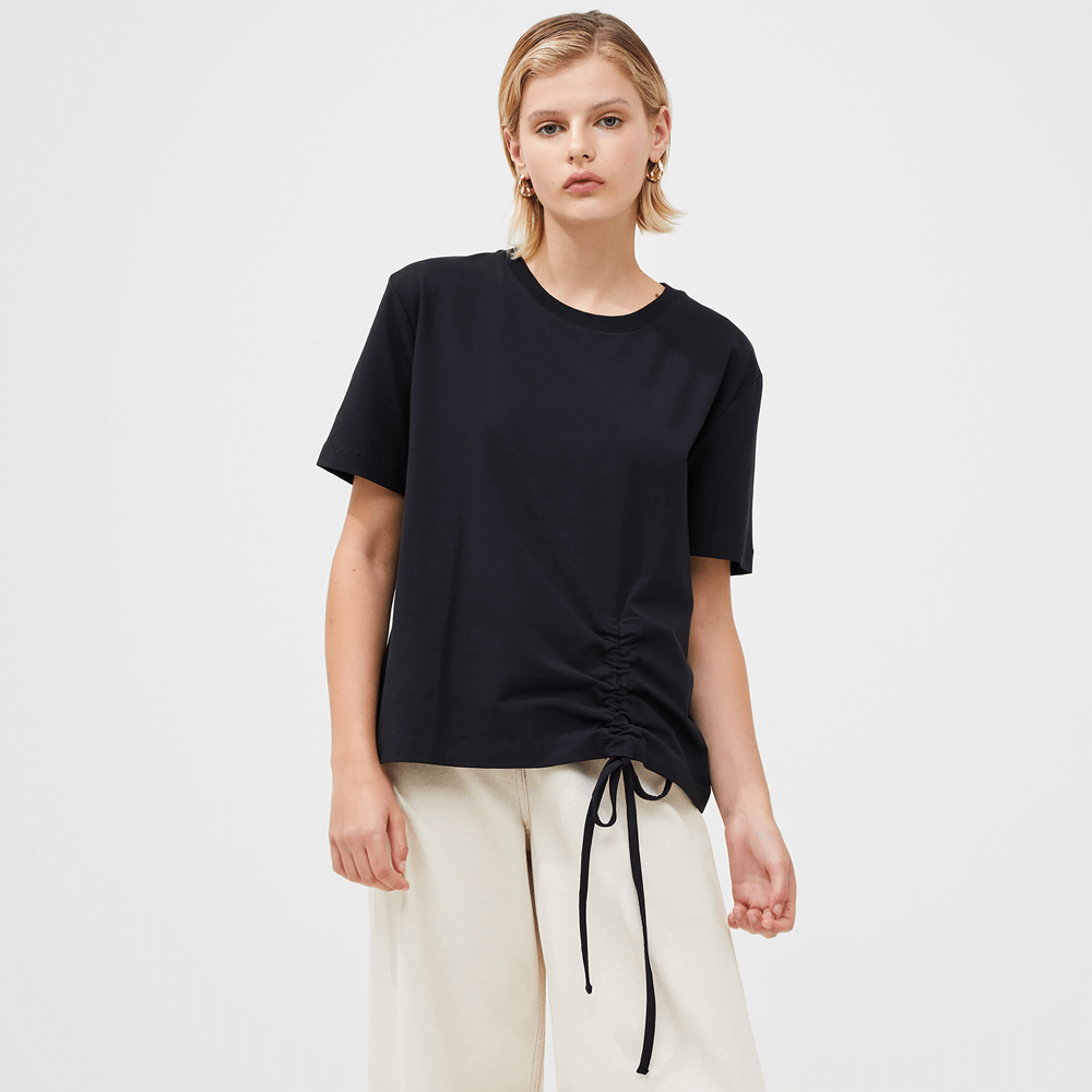 French Connection Rallie Cotton Ruched T-Shirt